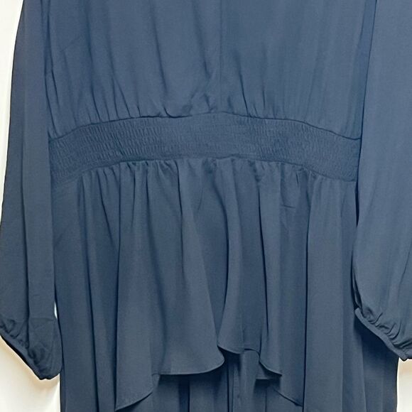 NWT Torrid Georgette Smocked Hi Lo Tunic Black Sz 4X Host Pick - Picture 5 of 8